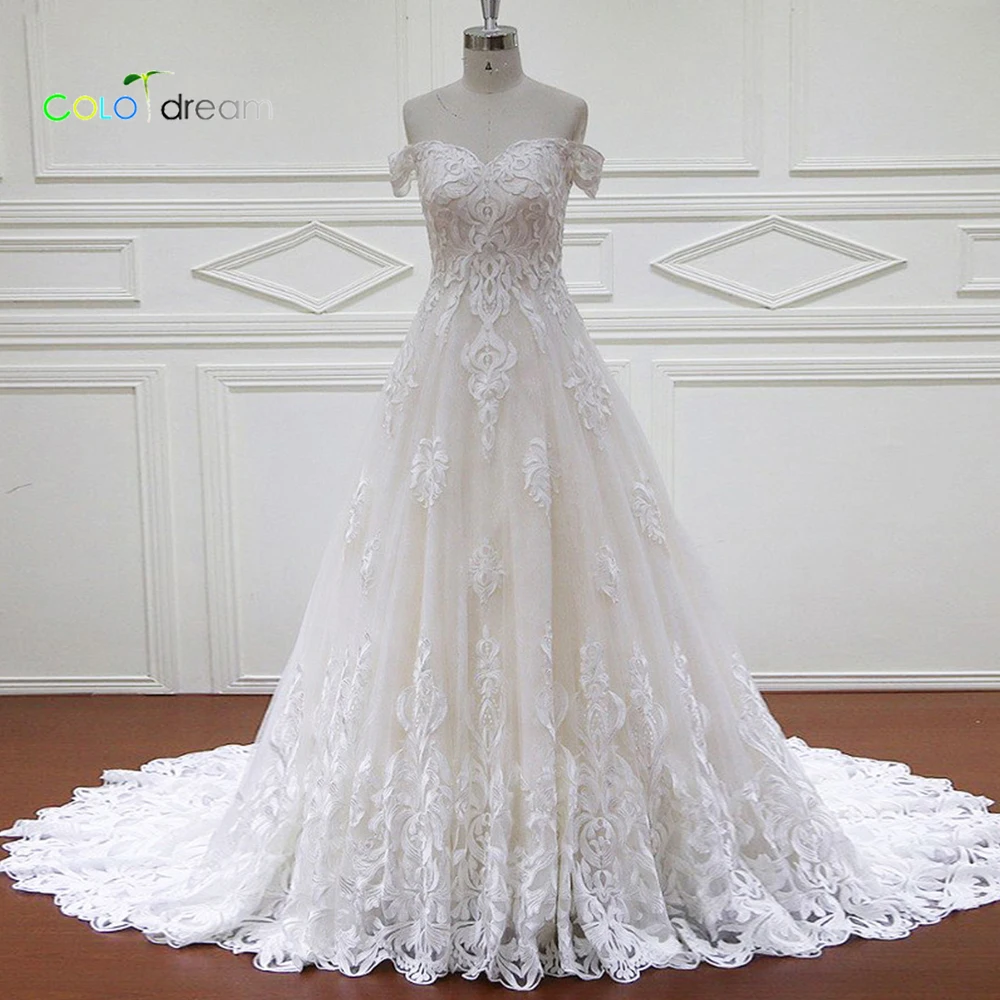 Свадебное платье трапециевидной формы vestido de novia с вырезом лодочкой
