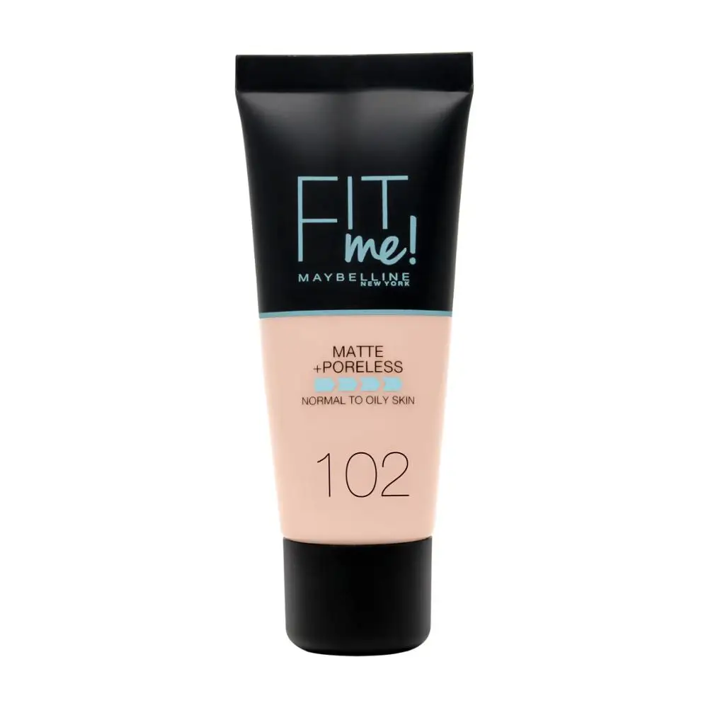 Maybelline New York Fit Me матовый+ беспористый тональный крем для лица всех цветов цвета слоновой кости - Цвет: 102