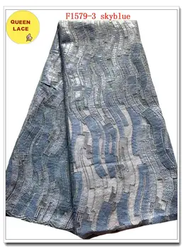 

Latest Fashion Nigerian French Lace Fabric Fashion African Tulle Mesh Fabric For Wedding African Lace Material With Sequins