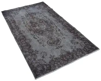 

117x204 Cm Grey Handmade Overdyed Rug-4x7 Ft