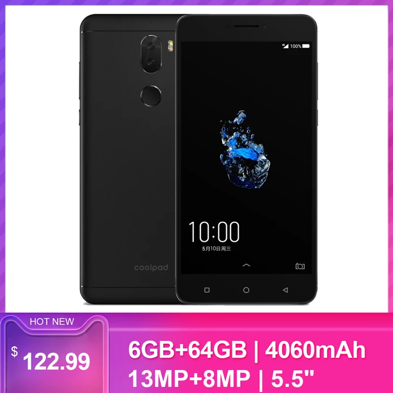 Coolpad Cool Play 6 4G мобильный телефон 4060 мАч Восьмиядерный 6 ГБ+ 64 Гб 13 МП+ 8 Мп 5," 1920*1080 P FHD Смартфон с отпечатком пальца