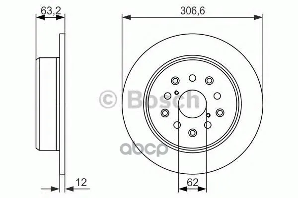 Диск Тормозной Lexus: Gs 05-, Gs 97-05, Is 99-, Is Sportcross 01-, Sc 01- Bosch арт. 0986479339