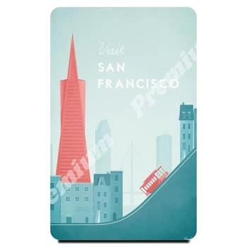 

San Francisco souvenir magnet vintage tourist poster