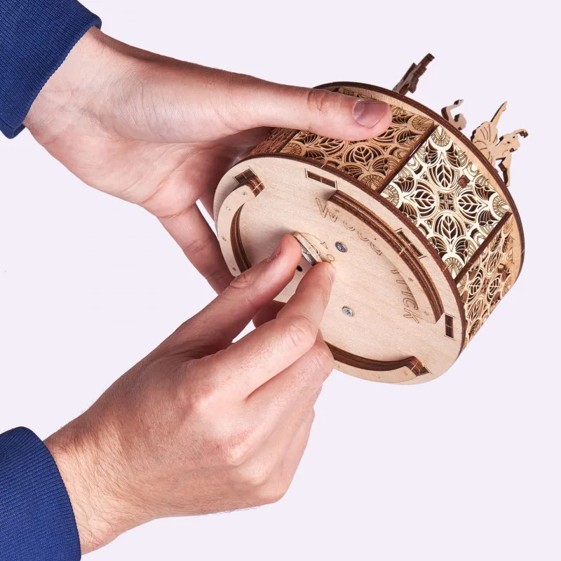 Сборная музыкальная шкатулка Wood Trick Танцующие балерины|Деревянные конструкторы|