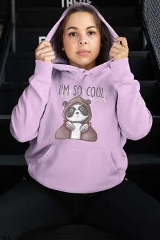 

Angemiel Wear I Am So Cool Pink Women 'S Hooded Sweatshirt