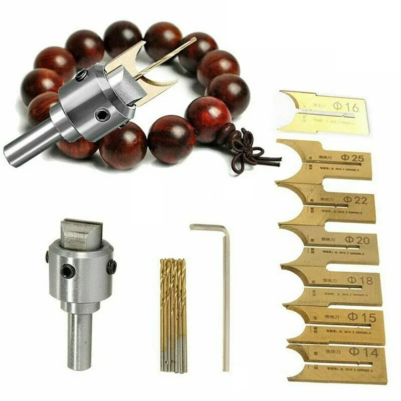 

10/16 Pcs Carbide Ball Blade Woodworking Milling Cutter Molding Tool Beads Router Bit Drills Bit Set For CNC