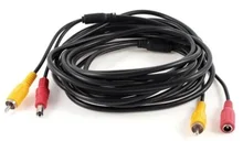 5M/10M/20M de Video RCA AV Cable de alimentación de CC para TV CCTV coche Cámara de vista trasera del camión Kit de