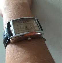 Reloj cuadrado de moda para parejas, cronógrafo de cuarzo con números romanos, estilo simple, correa de cuero informal, para hombre y mujer