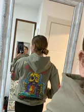 Sudadera con capucha para Hombre, con estampado de letras y grafiti, ropa para parte superior masculina, estilo Harajuku y Hip Hop, con estampado de Lucky Me I See Ghost