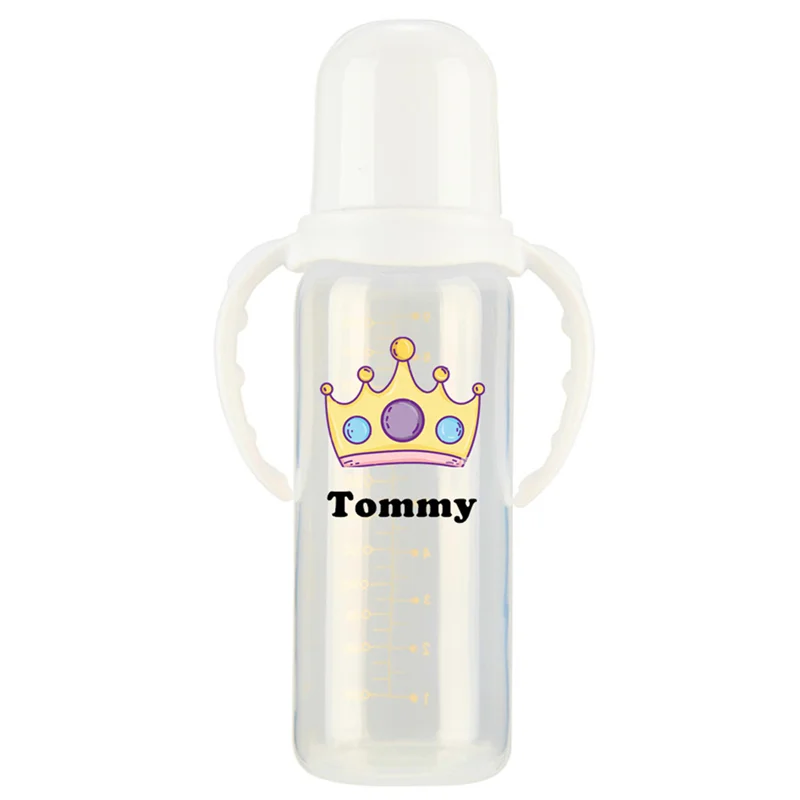 MIYOCAR personalized color crown baby bottle BPA free plastic 260ml standard neck special gift for baby lovely feeding bottle