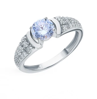 

Silver ring with cubic zirconia sunlight sample 925