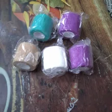 Vendaje elástico autoadhesivo desechable para mango con tubo de estiramiento, accesorios de tatuaje de Color aleatorio x1