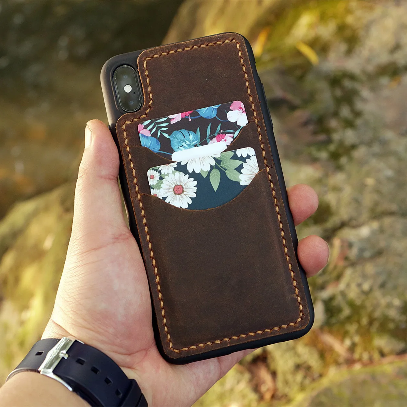Персональный кожаный чехол для iPhone 11 Pro, кожаный бумажник для карт с натуральным лицевым покрытием для iPhone 11 Pro