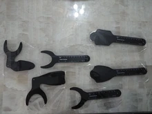 Fondo de ortodoncia Dental, tablero de contraste con imagen de la foto, placa de mejilla Oral con marca de escala, herramientas de dentista autoclavables, color negro, 6 uds.