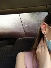 VKME-pendientes de estrella de oro sin Piercing para mujer y hombre, pendientes de Clip para la oreja de cartílago falso Simple, joyería con Clip