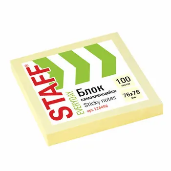 

Unit self-adhesive staff pastel yellow 100 sheets 76x76mm