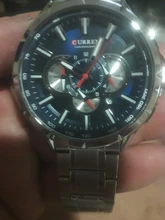 Curren-reloj para hombre, de cuarzo con cronógrafo, de pulsera, resistente al agua, deportivo, de acero inoxidable, masculino