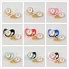 MIYOCAR Gold silver name Initials letter white elegant A beautiful bling pacifier and pacifier clip BPA free dummy bling LA-W 4