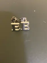 De acero inoxidable 26 A-Z inicial Pendientes con pasador en forma de letra pequeña bricolaje alfabeto nombre joyas piercings Pendientes de botón Pendientes Brincos