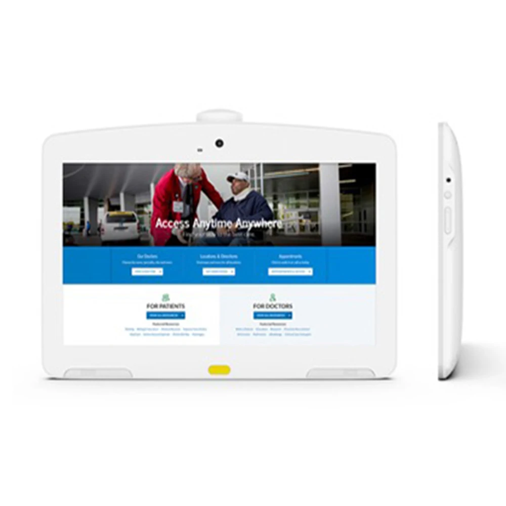 13.3 inch white Android POE tablet ideal for hospital interactive display, self-service kiosk with FHD IPS 10 point Touch screen