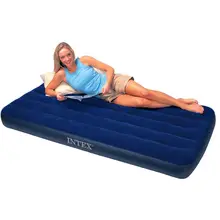 Матрас кемпинговый флок 99х191х22 см(68757)(589406) INTEX