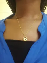 DOTIFI para las mujeres A-Z alfabeto carta colgante collares personalización collar de acero inoxidable Glamour joyas