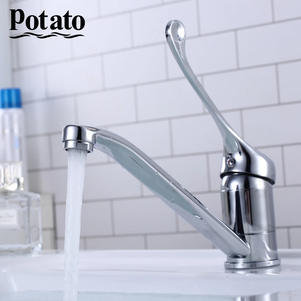 

Potato Bathroom Basin Faucet Kitchen Modern Faucet Cold & Hot Water Taps Mixer 360 Rotating hand cover Bathroom Torneira p4905