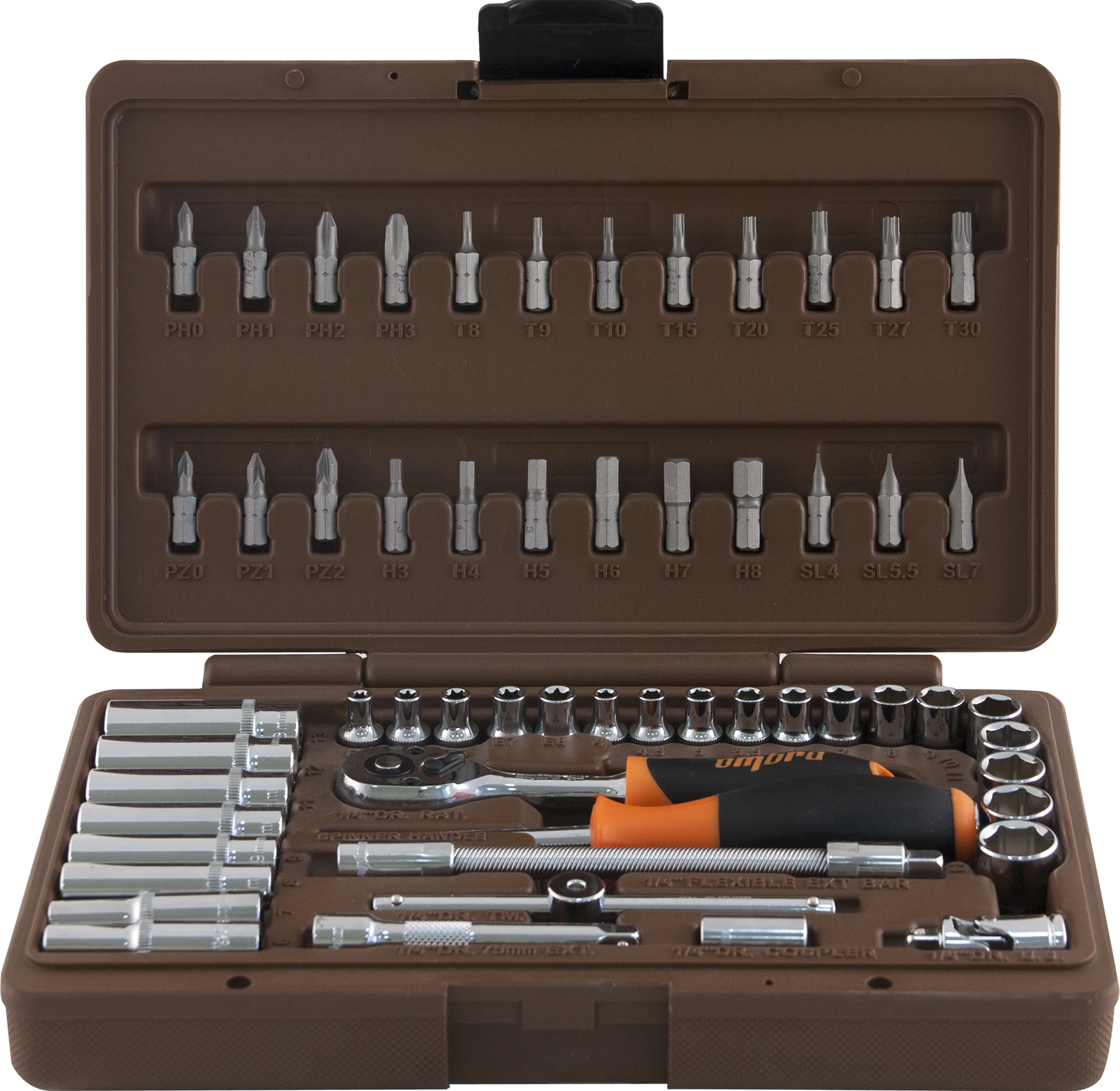 Универсальный набор инструмента Ombra OMT57S, 1/4" DR, 57 предметов