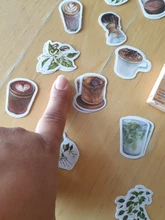 Paquete de 45 unidades de pegatinas Vintage para cafetería en la tejado, conjunto de pegatinas para álbum de recortes, pegatinas para diario, planificador, álbum de manualidades, diario