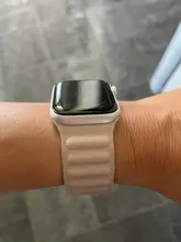 Correa de enlace de cuero para Apple watch, banda de 44mm, 40mm, 38mm, 42mm, pulsera de bucle magnético original, iWatch seires 3, 5, 4, 6 SE