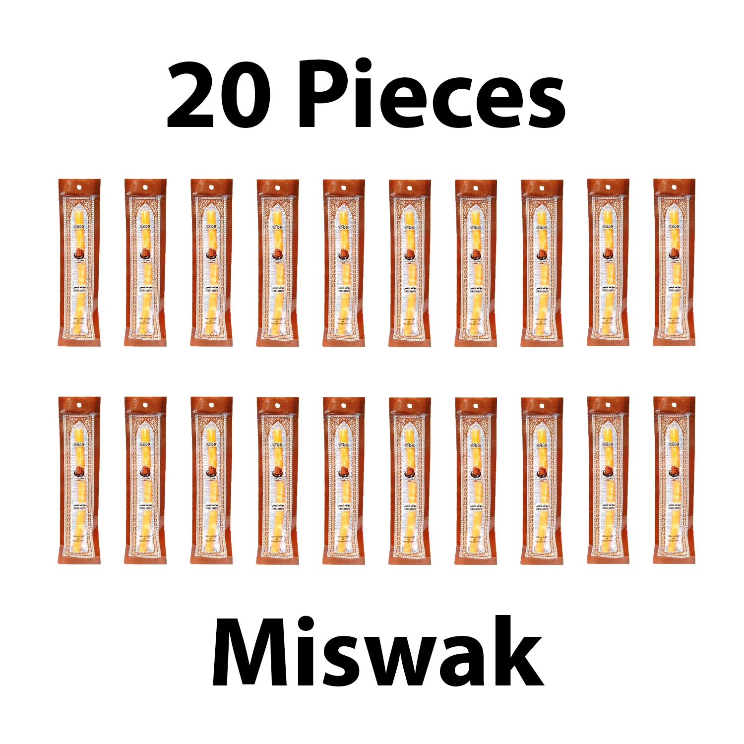 Fs Set Di 20 Pezzi Miswak Sewak Chew Stick Fresh Natural Tootbrush Misvak Arak Siwak Miswaak Vegan Teeth Cleaner Travel Peelu