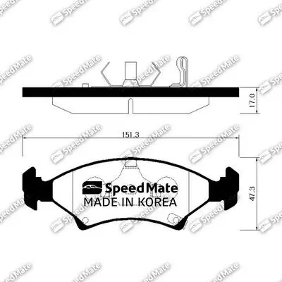 Колодки KIA SEPHIA(FA)(1993-1996) SPEEDMATE SM-BPK043
