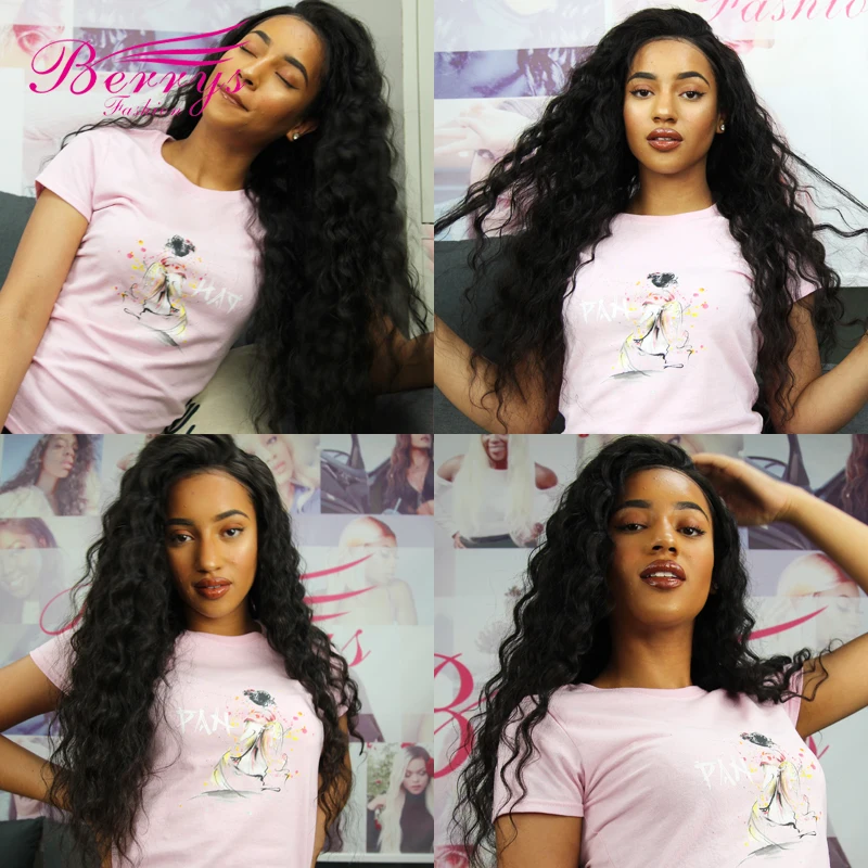 Indian Virgin Wigs Pre-Plucked Hairline Transparent Lace Full Lace Wigs With Baby Hair 150% 180% 200% Density Loose Wave Natural Color2