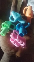 Soporte de silicona para bolígrafos de tres dedos, equipo de enseñanza, para estudiantes, corrección de escritura, 5 uds.