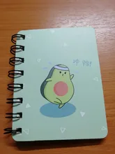 Mini bobina de bloc de notas portátil para escuela y oficina, libro de ejercicios, suministros de aguacate Adorable, A7