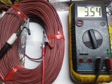 Cable de calefacción de fibra de carbono termostato de pared de suelo cálido infrarrojo lejano de goma de silicona roja