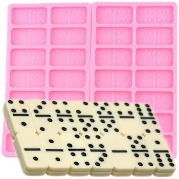 

Dominoes Silicone Mould DIY Cake Decorating Tools Biscuit Baking Fondant Mold Candy Polymer Clay Mould Chocolate Gumpaste Molds