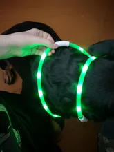 Collares de luz LED para perros de compañía, collares luminosos recargables y parpadeantes para perros de noche, Collar luminoso USB, decoración para el cuello que brillan en la oscuridad