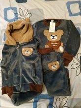 Conjuntos de ropa de invierno para niños y niñas, chándal deportivo de oso de dibujos animados, ropa para niños recién nacidos