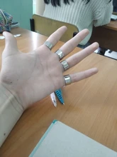 Cadena de eslabones estilo Hip Hop Punk para hombre y mujer, múltiples anillos abiertos para dedo, fiesta, concierto, ceremonia, regalo de joyería, venta al por mayor