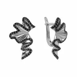 Silver earrings with black шпинелью | Украшения и аксессуары
