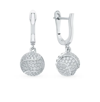 

Silver earrings with cubic zirconia sunlight sample 925