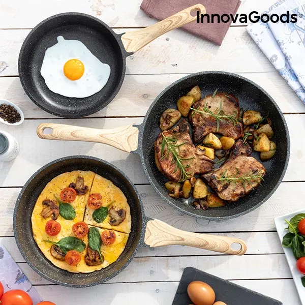 InnovaGoods гранитный эффект Премиум сковорода(20 см
