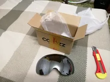 COPOZZ lentes magnéticos para gafas de esquí GOG-2181 lente Anti-niebla UV400 esférica de esquí de nieve gafas Snowboard gafas (solo lentes)