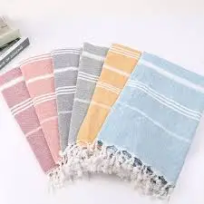 Multi Color Турецкое банное полотенце Пештемаль Пляжное полотенце Турецкие кисточки Хамам Полотенце Хлопковое полотенце Турецкие полотенца Турецкий хлопок Сделано в Турции - Цвет: Multi Color