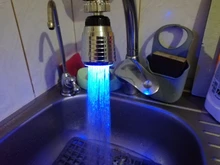 LED grifo de agua de grifo de la boquilla/RGB/múltiples colores modificación automática de agua baño caños para grifo de cocina Accesorios