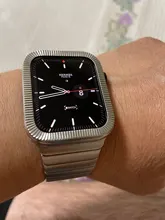 Correa de acero inoxidable para Apple Watch, banda de 44mm y 40mm para iWatch de 42mm/38mm, pulsera de Metal de mariposa para Apple watch serie 5 4 3 se 6