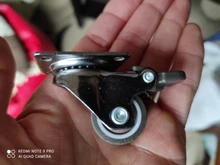 Ruedas giratorias de goma suave para muebles rueda giratoria plateada para Carro de plataforma, accesorios para el hogar, 4 Uds.