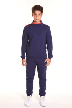

Boy's Pocket Navy Blue Sweatshirts Tracksuit Suit