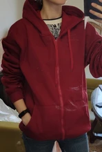 BiggOrange-Sudadera con cremallera para mujer, chaqueta de invierno, sudaderas de talla grande, bolsillos clásicos, jerséis de manga larga